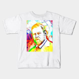 Bram Stoker Colourful Portrait | Bram Stoker Artwork 12 Kids T-Shirt